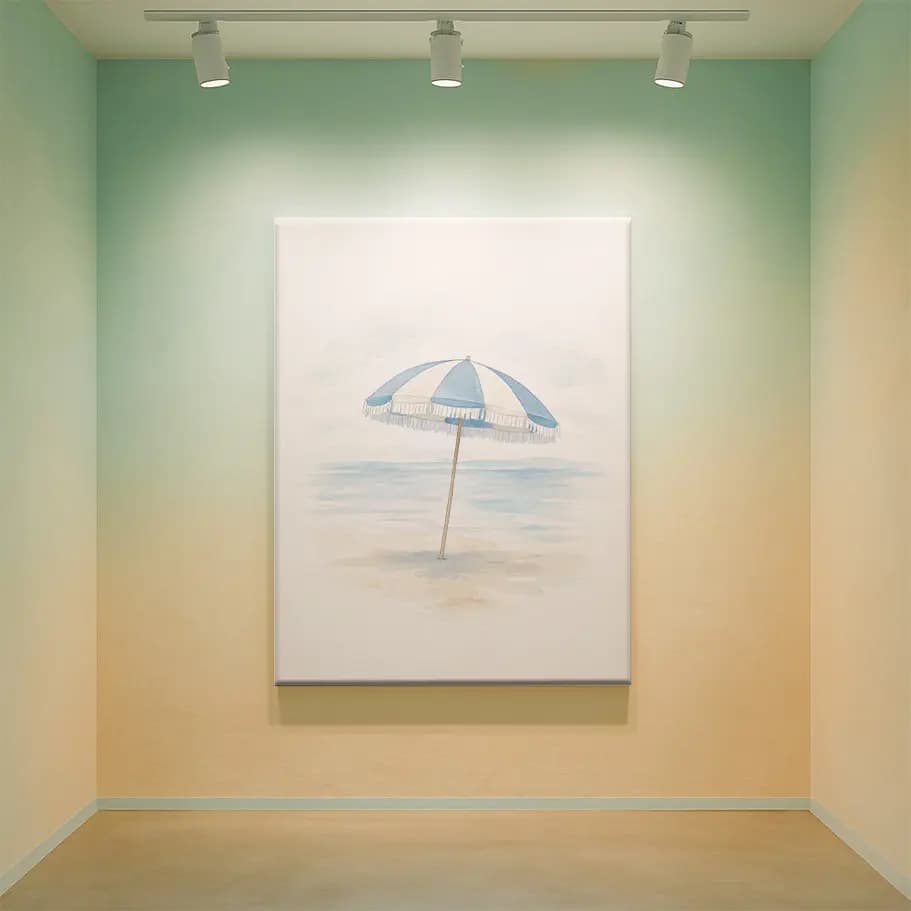 Minimal Plaj Şemsiye Posteri