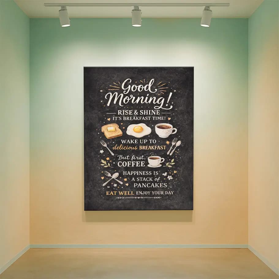 Kahvaltı ve Kahve Mutfak Posteri 