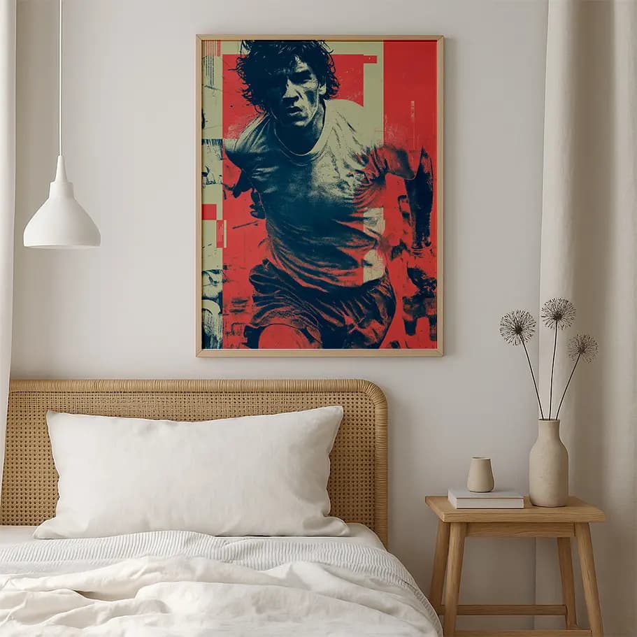 Retro Futbolcu Posteri