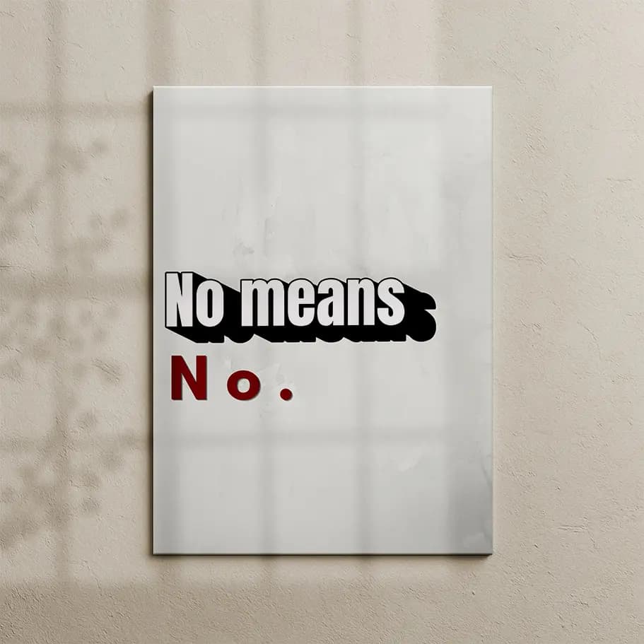 No Means No Minimal Tipografi Poster