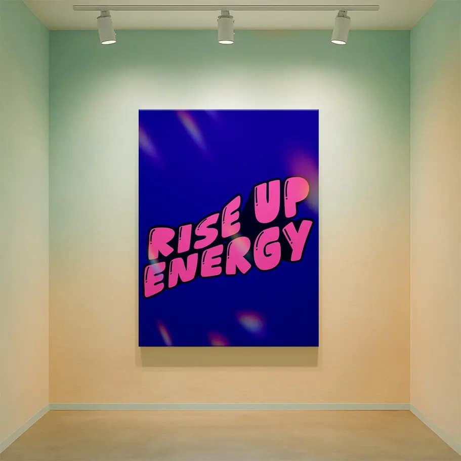 Rise Up Energy Renkli Motivasyon Poster