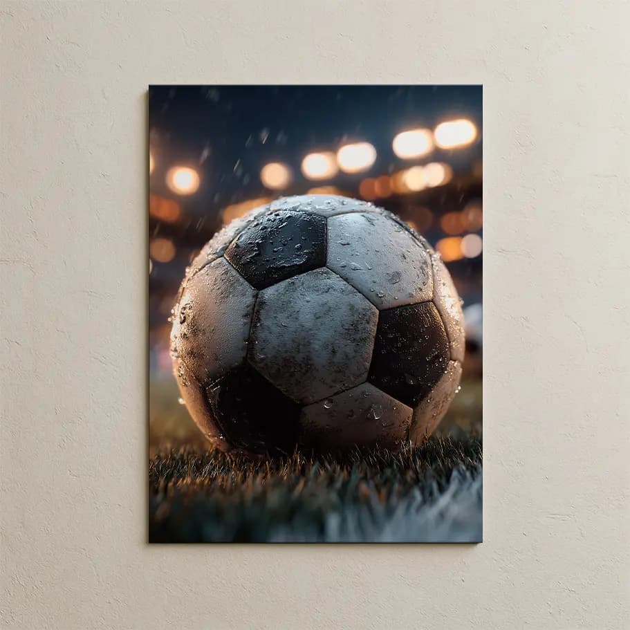 Yağmurlu Futbol Topu Posteri 