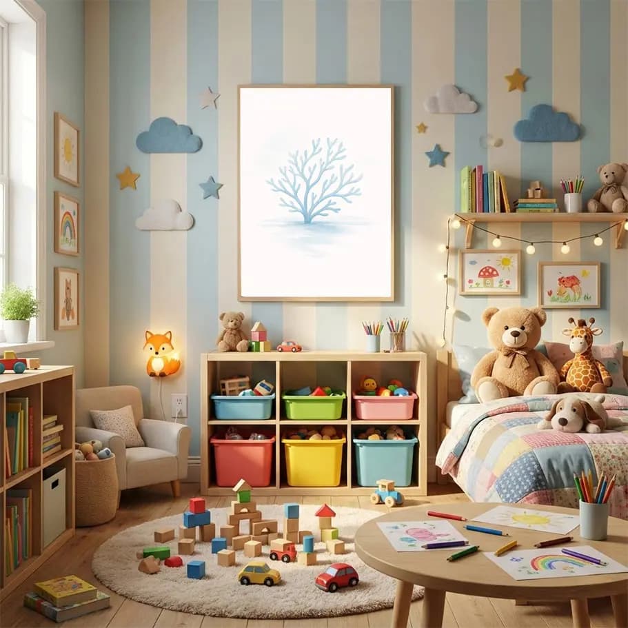 Minimal Mavi Mercan Poster