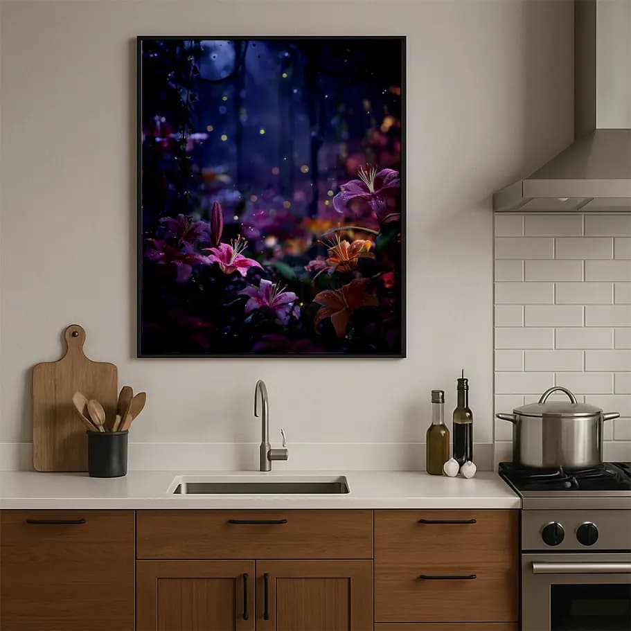 Gece Zambak Bahçesi Poster