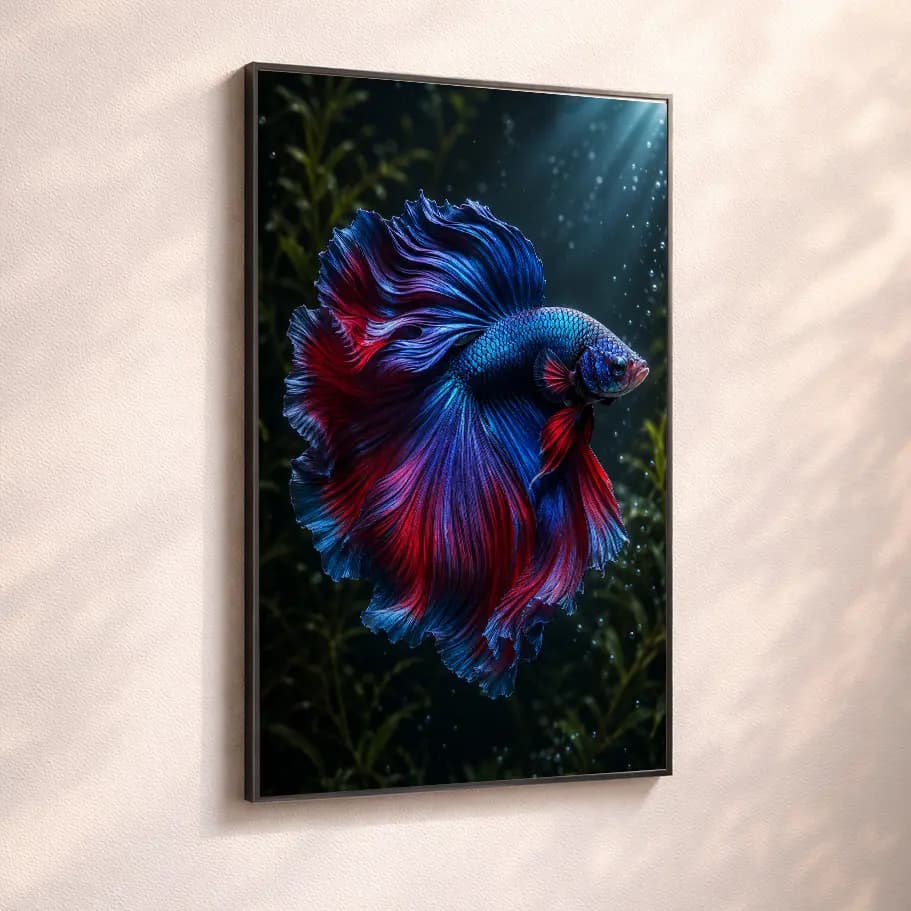 Renkli Beta Balığı Posteri