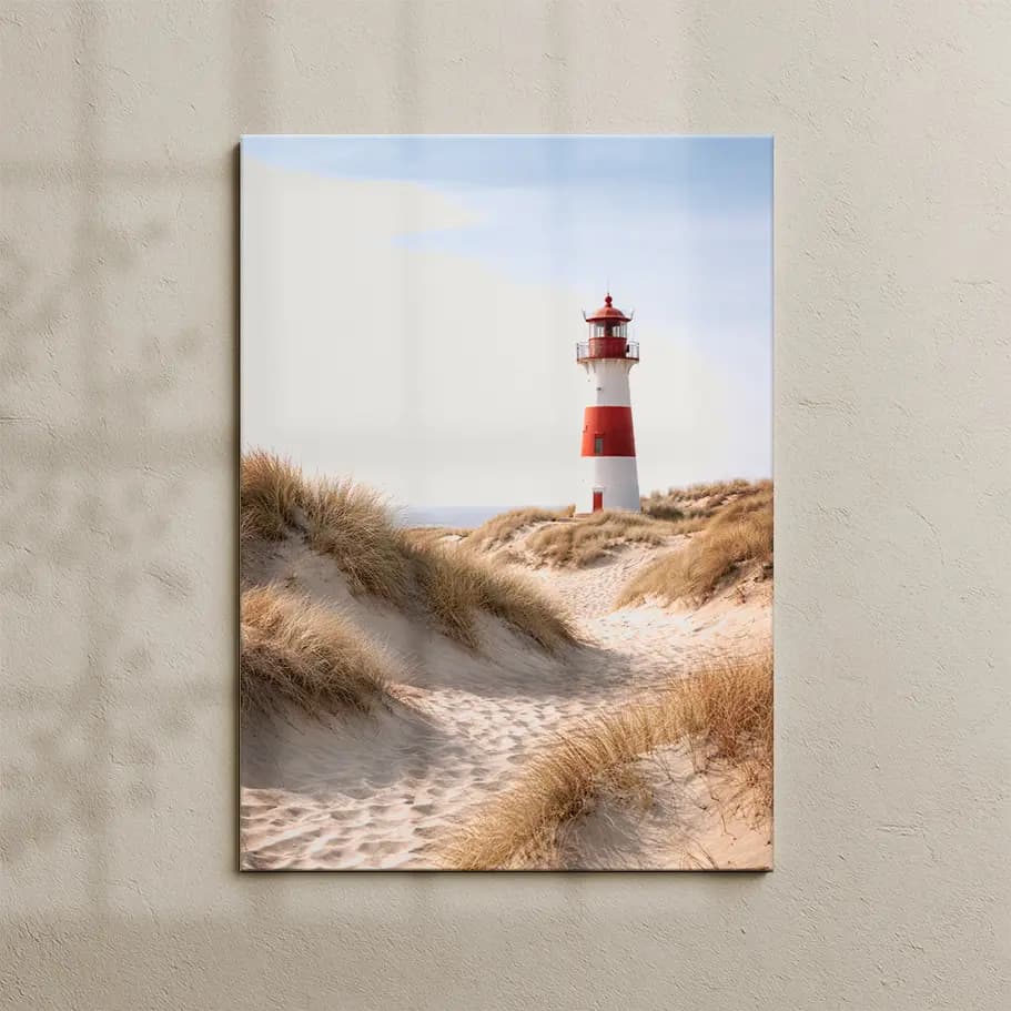 Kum Tepelerinde Deniz Feneri Posteri