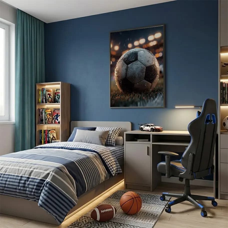 Yağmurlu Futbol Topu Posteri 