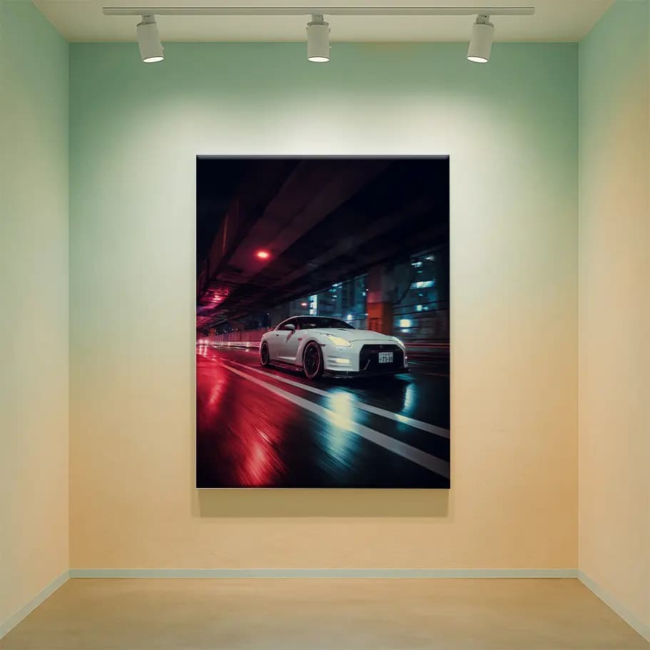 Beyaz Spor Araba Posteri