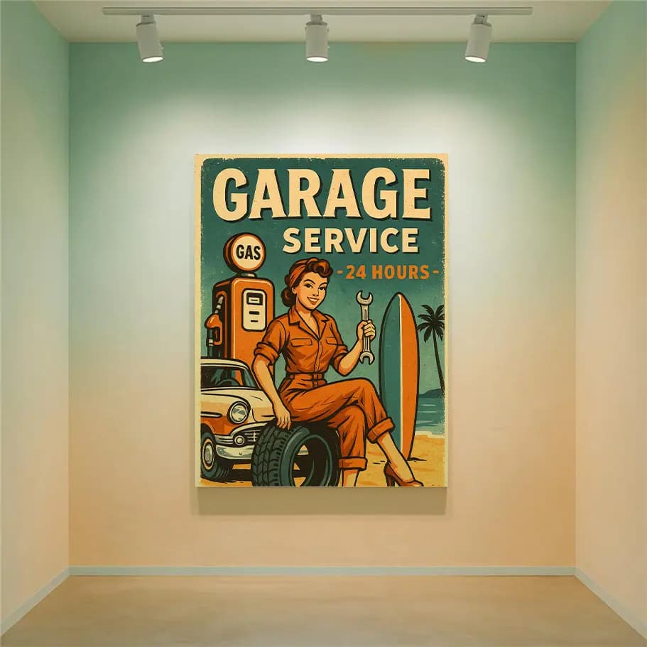 Retro Garage Posteri