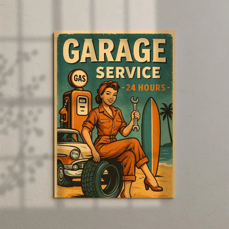Retro Garage Posteri
