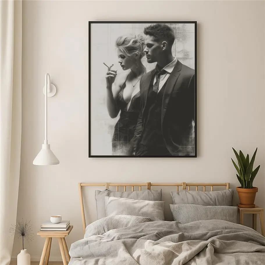 Siyah Beyaz Modern Klasik Poster