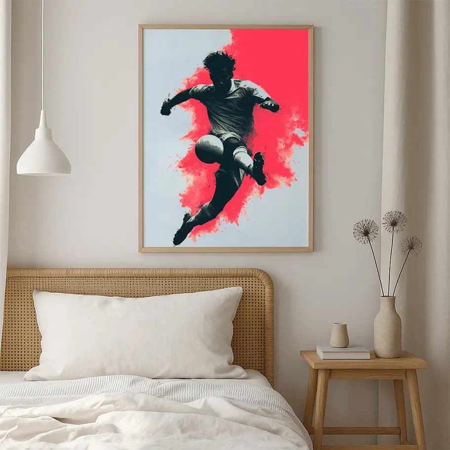 Siluet Futbolcu Posteri