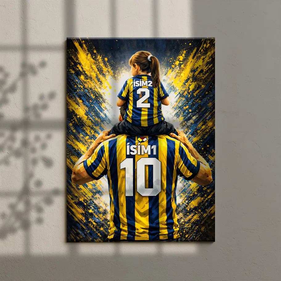 Kişiye Özel Fenerbahçe Baba Kız Taraftar Poster