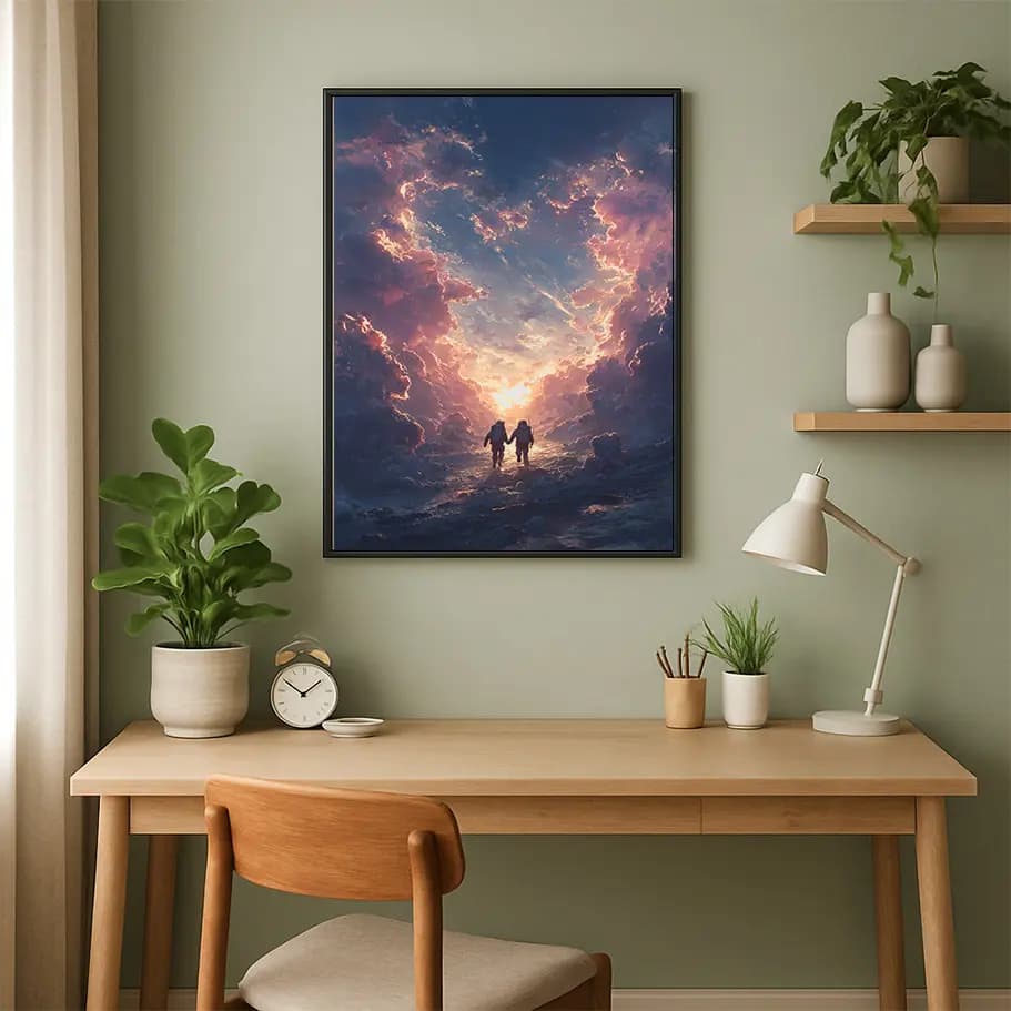 Uzaya Yolculuk Temalı Dijital Sanat 