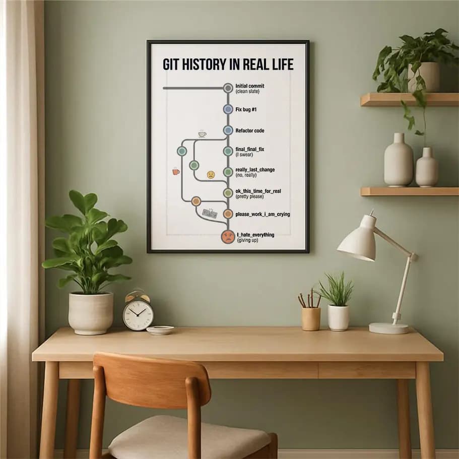 Git History in Real Life Posteri