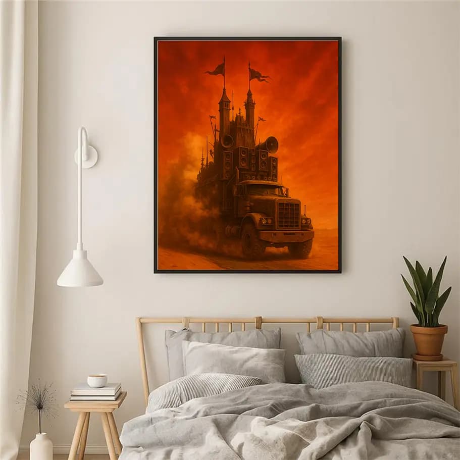 Mad Max Savaş Kamyonu Post Apokaliptik Duvar Poster