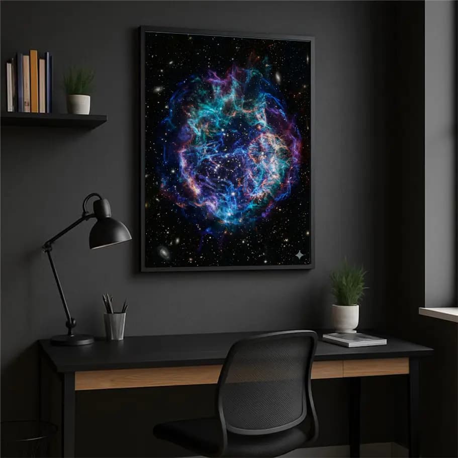 Renkli Kozmik Patlama Duvar Posteri