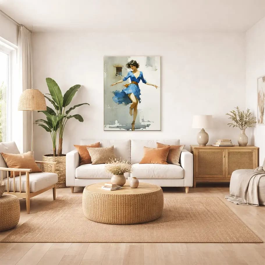 Suluboya Kadın Figürü Posteri