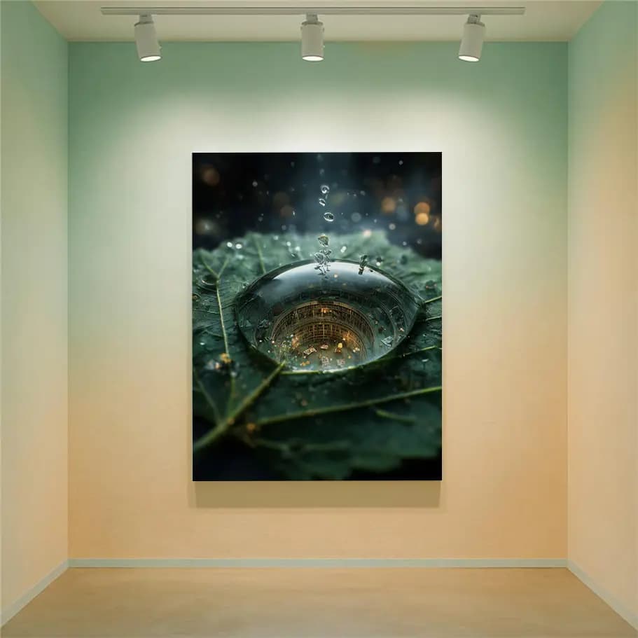 Yaprak Üzerindeki Kütüphane Damlası 