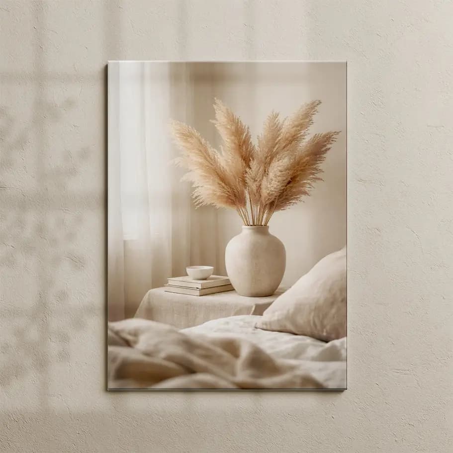 Minimal Boho Pampas Otu Poster