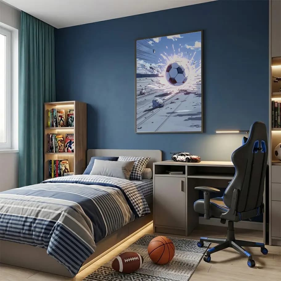 Anime Futbol Topu Posteri