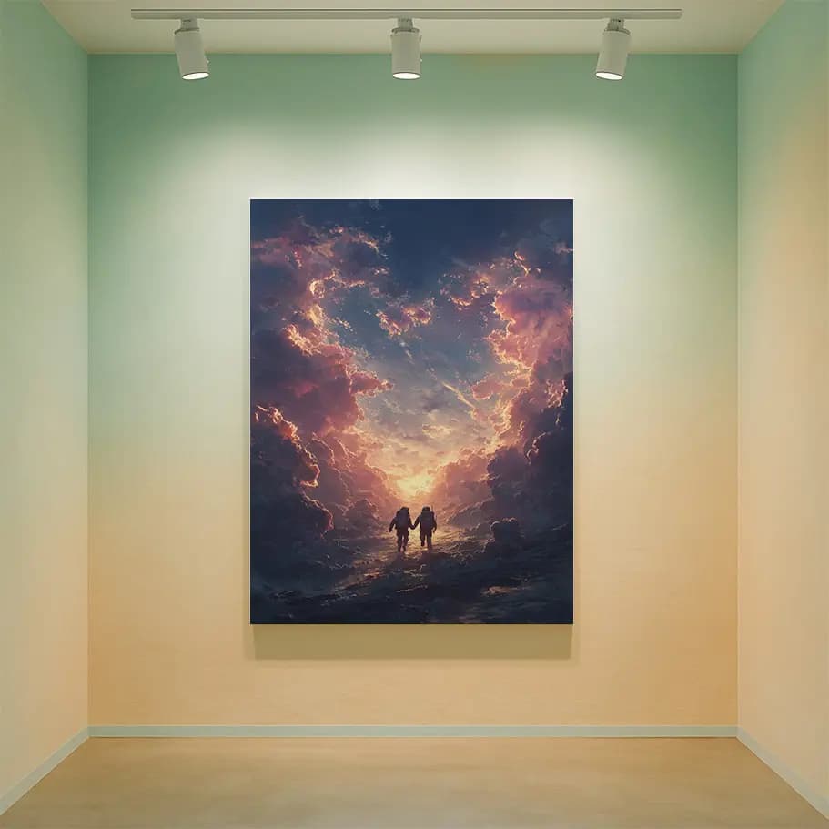 Uzaya Yolculuk Temalı Dijital Sanat 