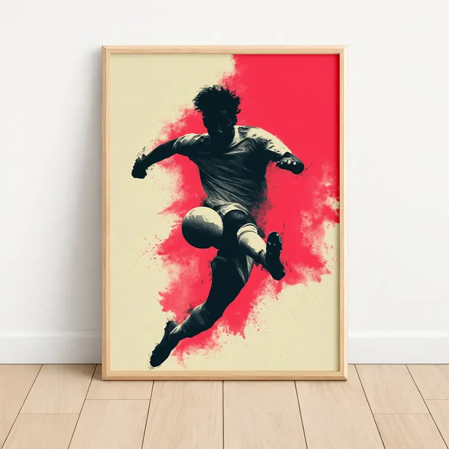 Siluet Futbolcu Posteri