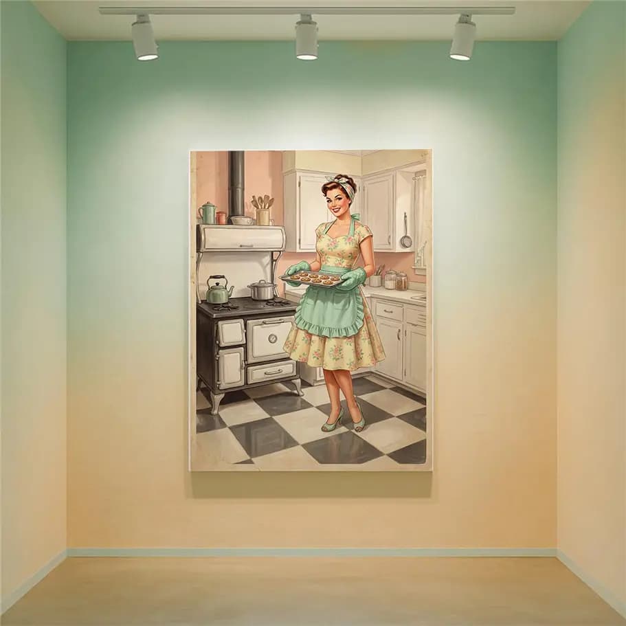 Retro Mutfak Posteri