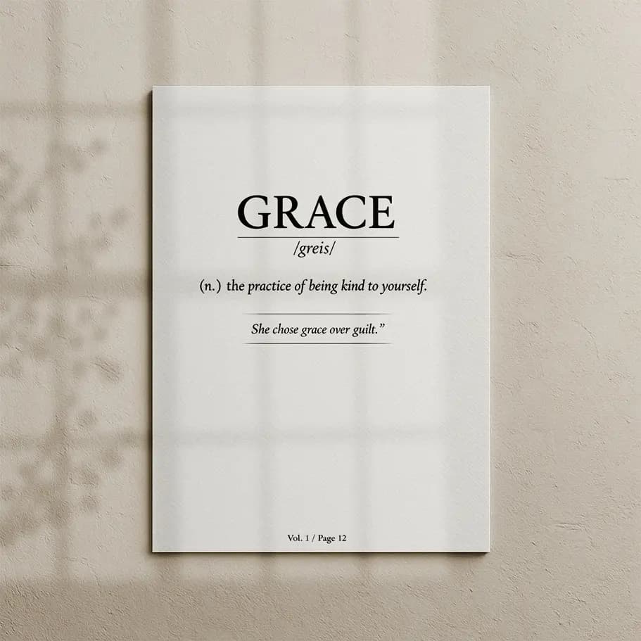 Grace Minimalist Tipografi Poster