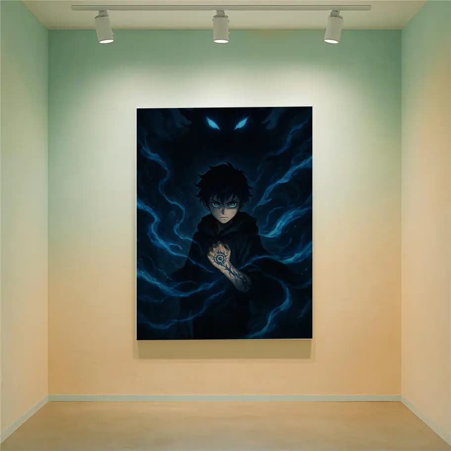 Karanlık Mavi Aura Anime Posteri