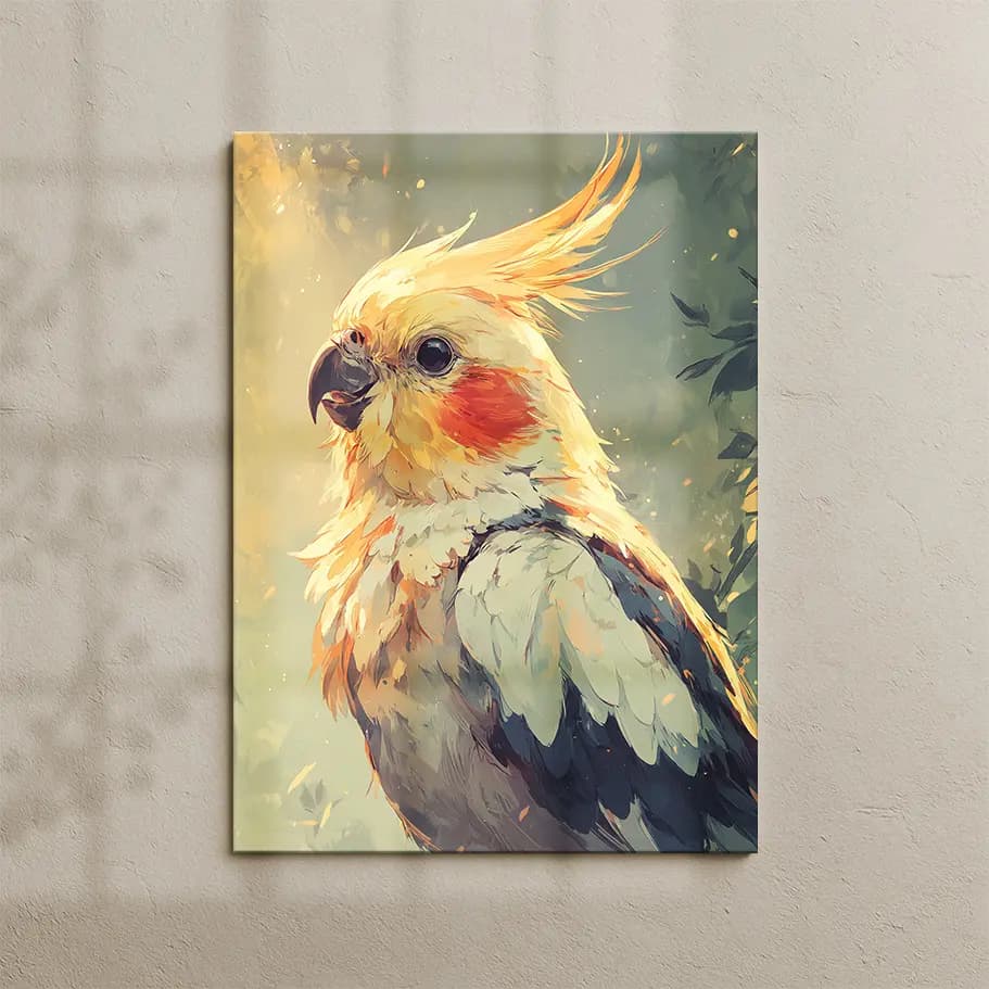 Kuş Severlere Özel: Sultan Papağanı Sanatsal Poster Tasarımı