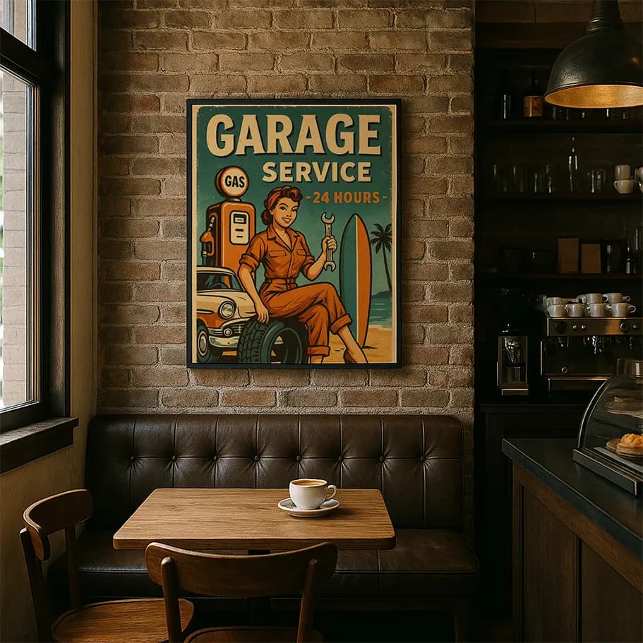 Retro Garage Posteri