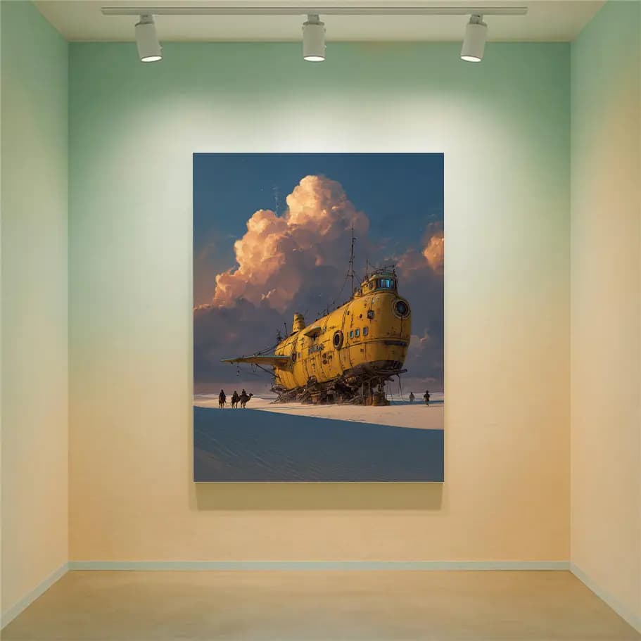 Çölde Sarı Denizaltı Poster