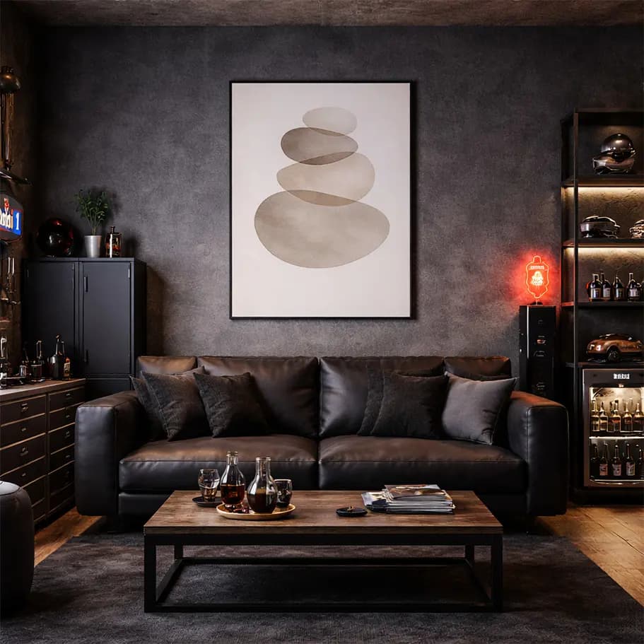 Minimal Zen Taşları Poster