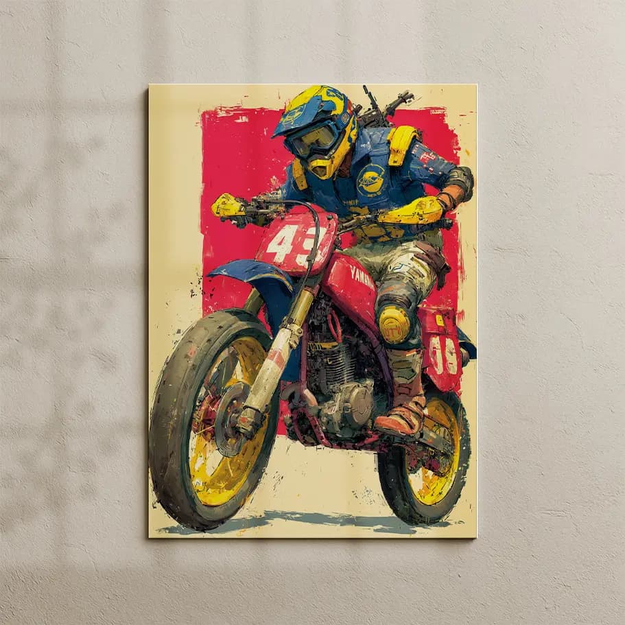 43 Numaralı Yamaha Motokros Posteri 