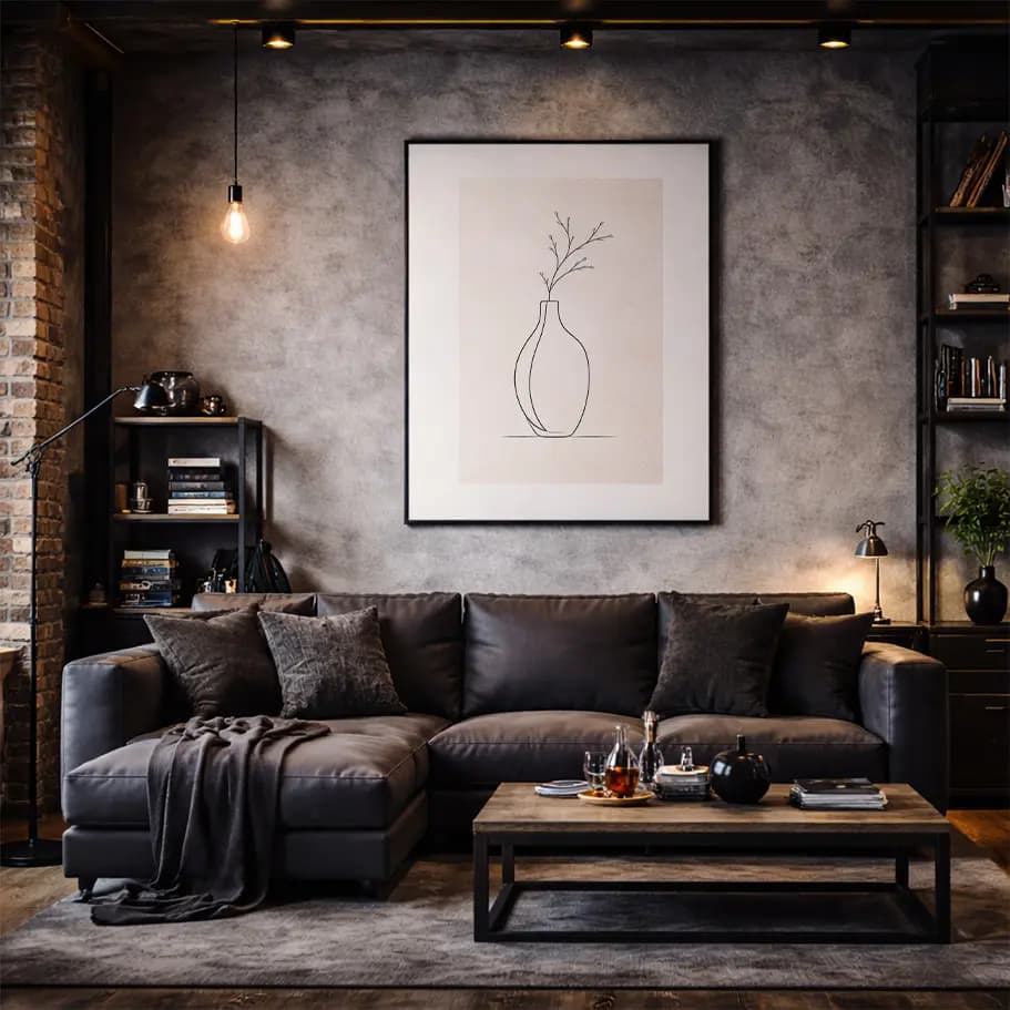 Minimal Vazo Line Art Poster