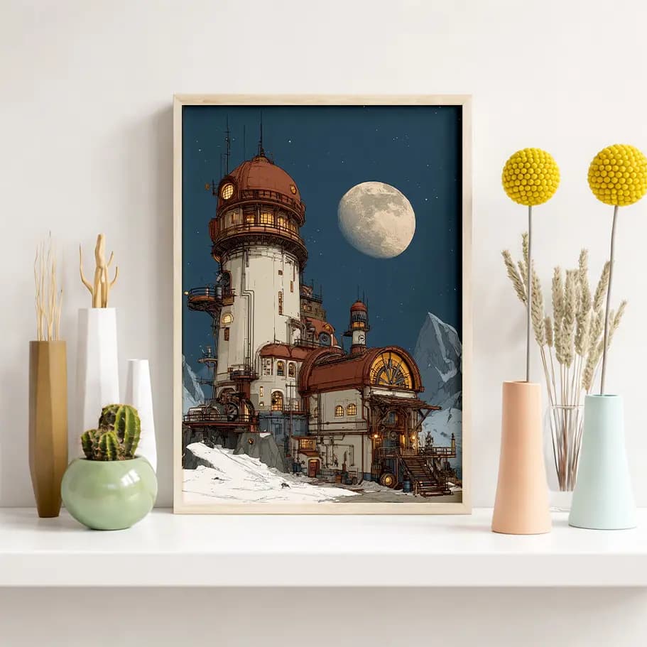 Steampunk Kule İllüstrasyonu