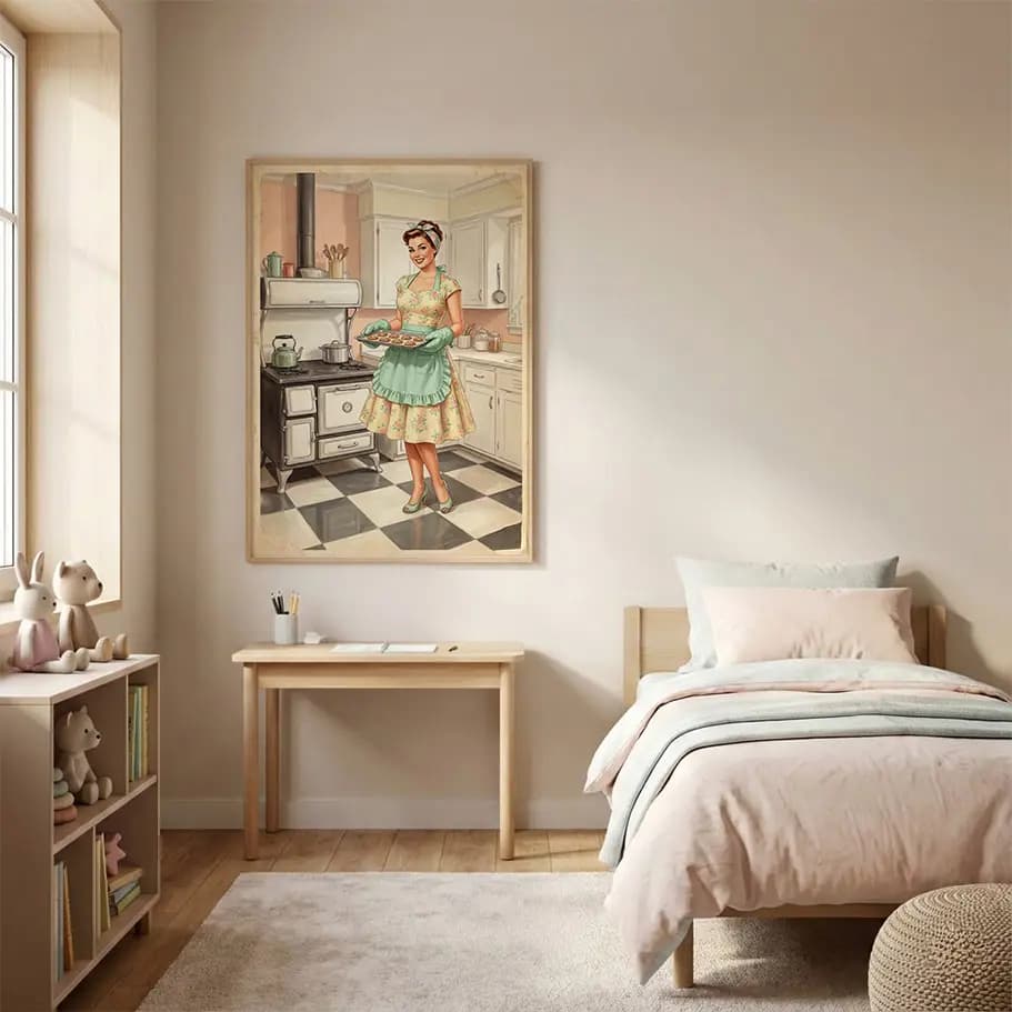 Retro Mutfak Posteri