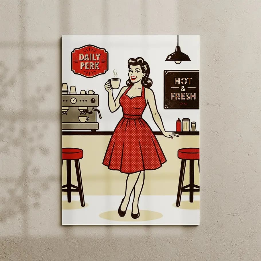Retro Kafe Posteri