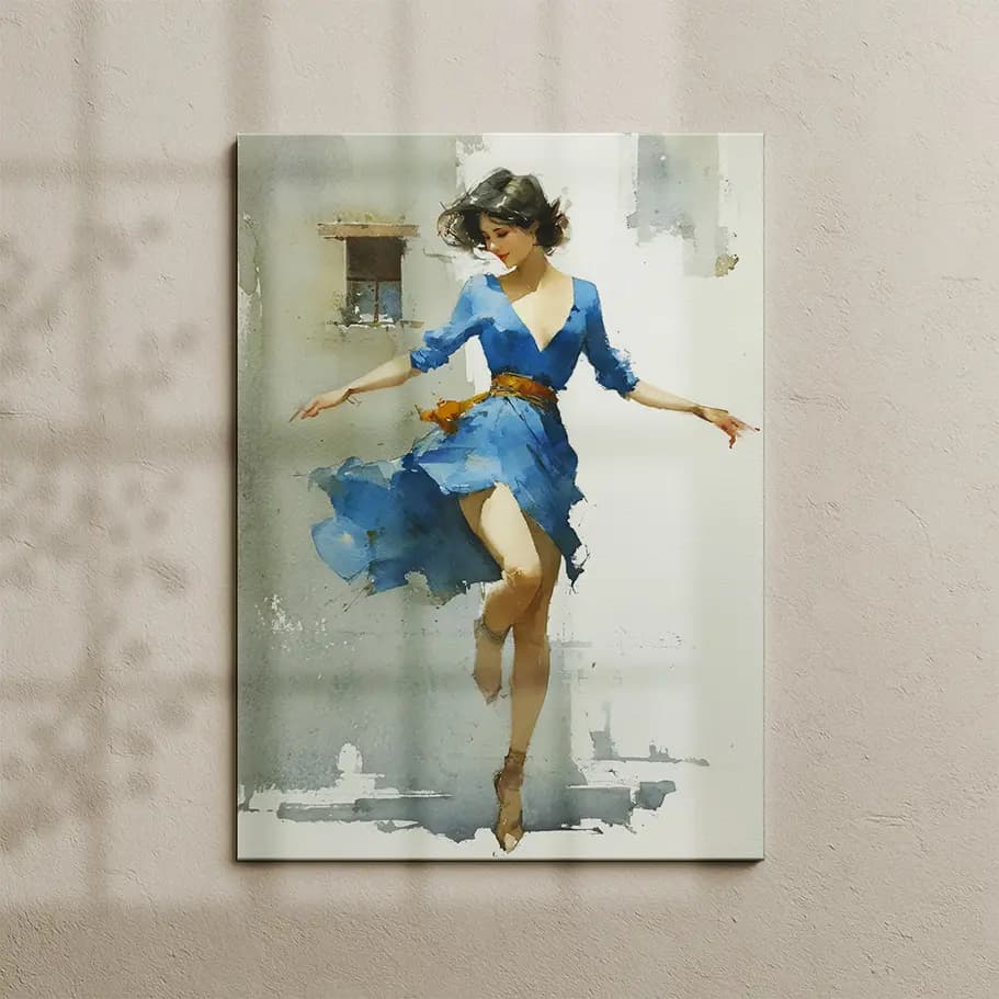 Suluboya Kadın Figürü Posteri