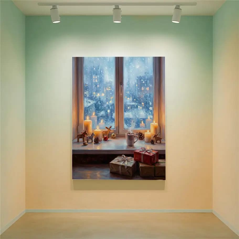 Karlı Kış Penceres Poster'