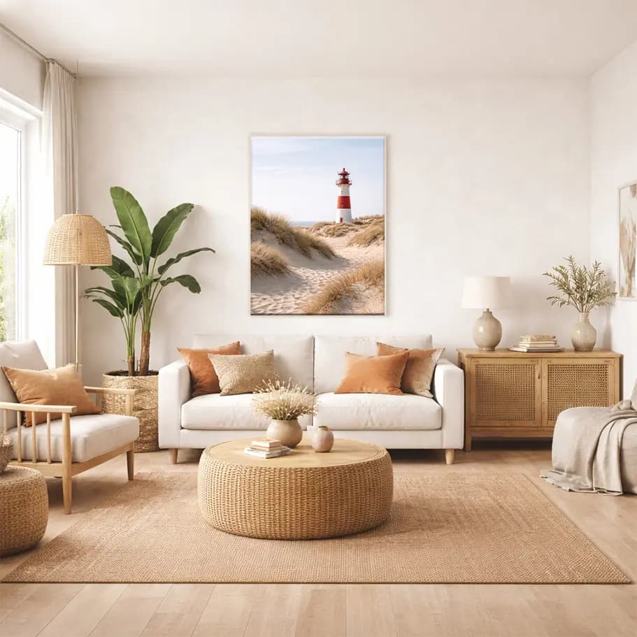 Kum Tepelerinde Deniz Feneri Posteri