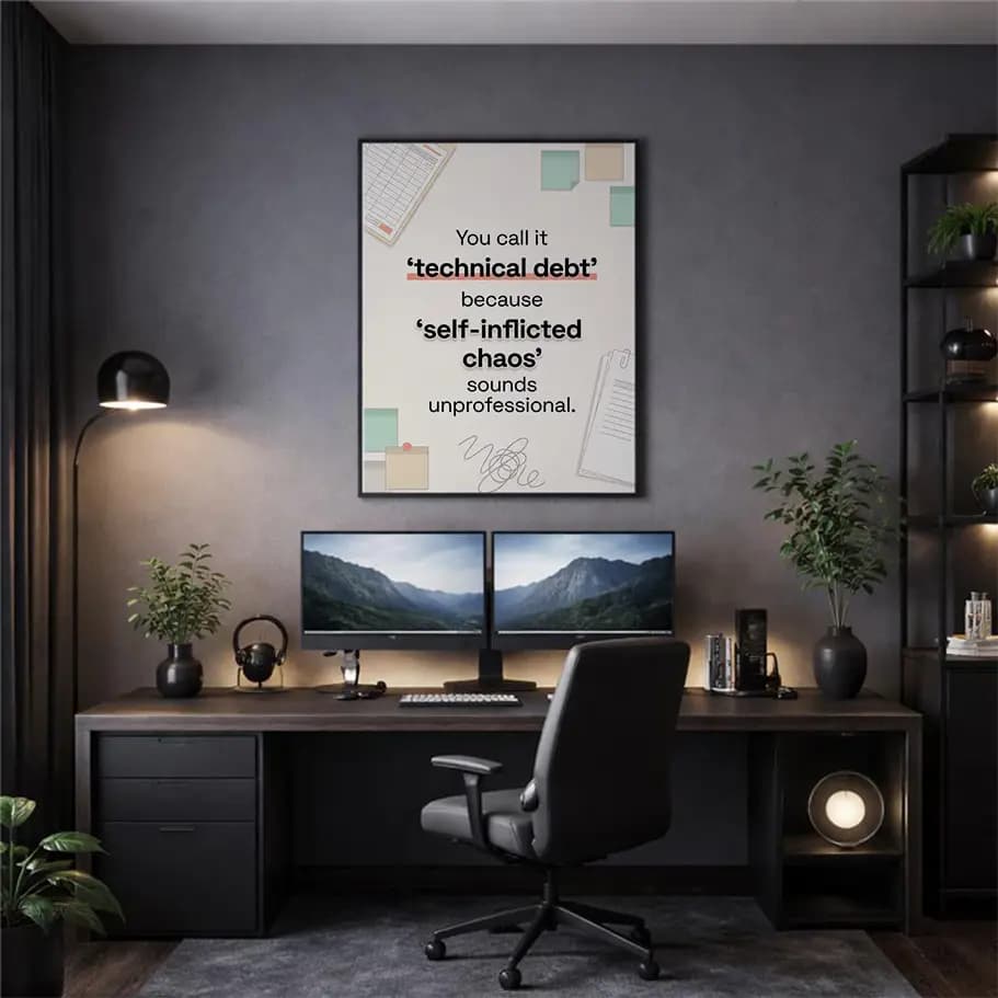 Teknik Borç Poster: Yazılımda “Kendi Yarattığın Kaos”