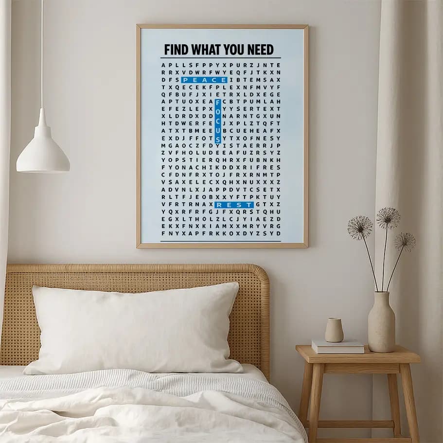 Kelime Bulmaca Motivasyon Posteri 