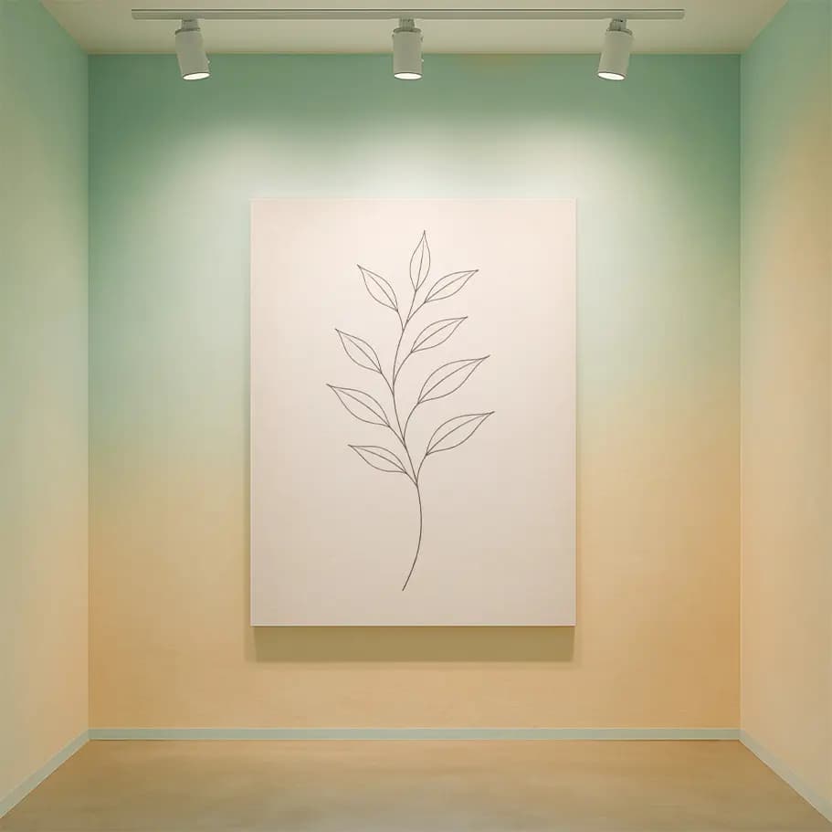 Minimal Yaprak Line Art Poster