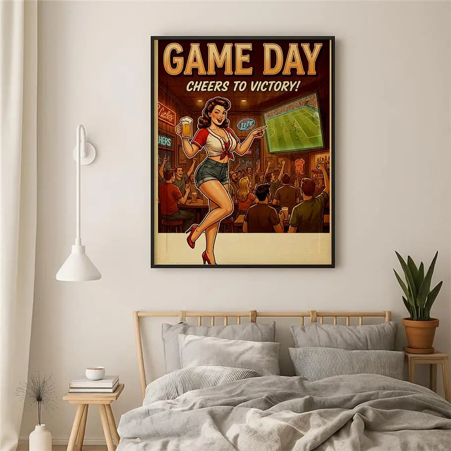 Game Day Retro Bar Posteri