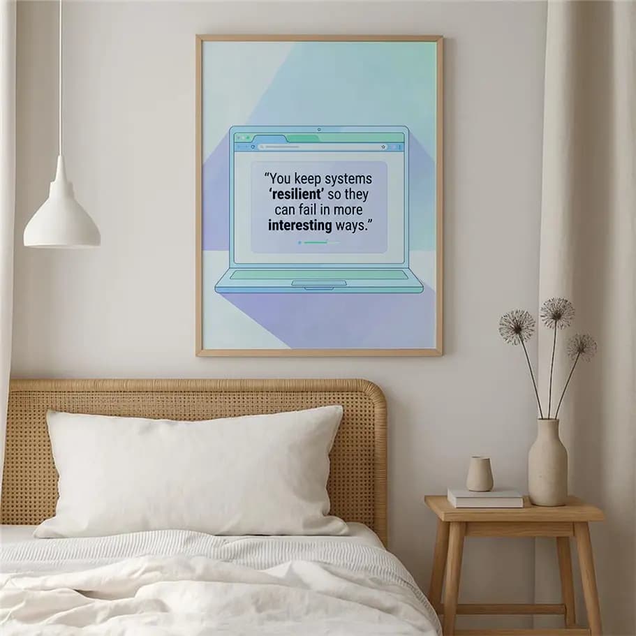 Resilience Poster: Dayanıklı Sistemler Daha İlginç Bozulur