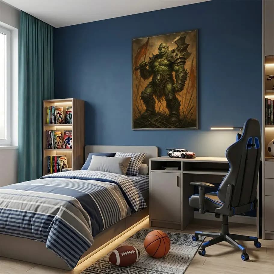 Fantastik Ork Savaşçı Posteri