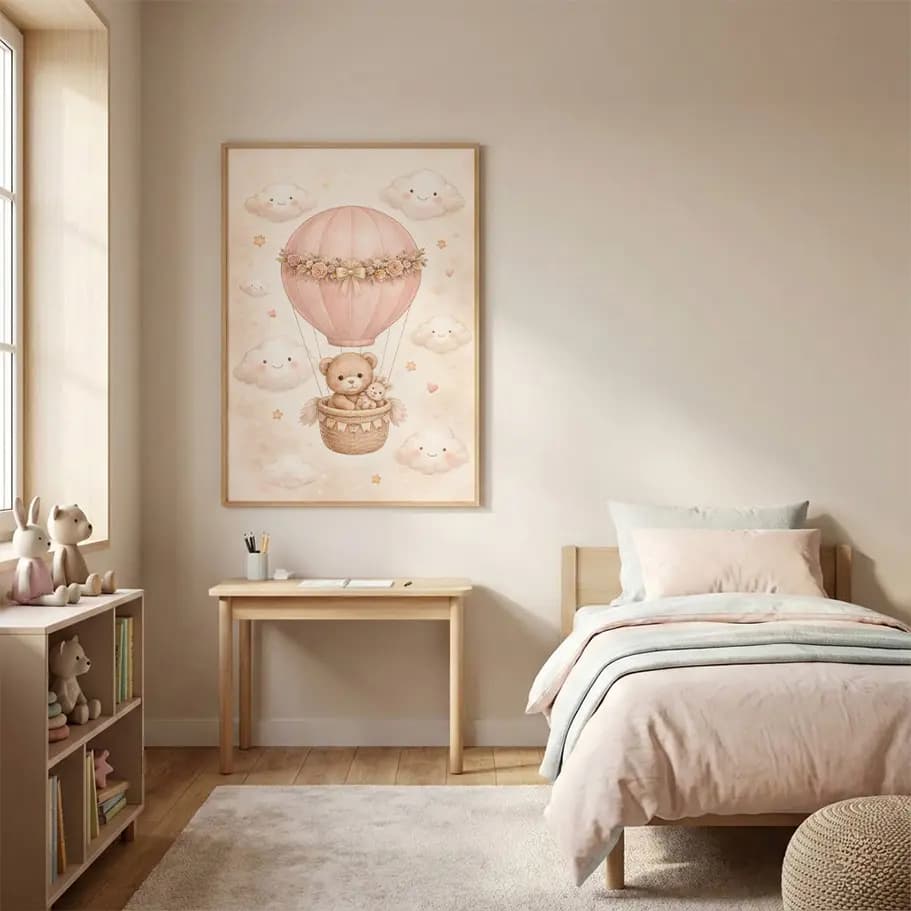 Ayıcık Sıcak Hava Balonu Poster