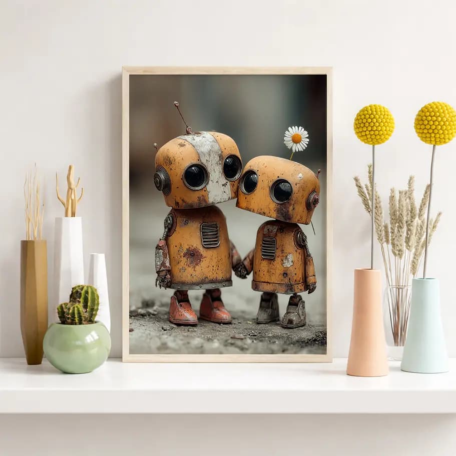 Sevimli Robot Sevgililer Poster